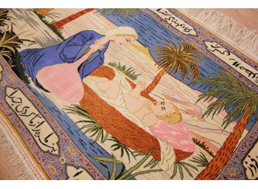 Persian carpet "Tabriz"  142x87 cm Frame rug